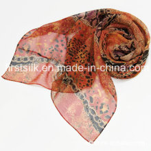 100%Silk Silk Chiffon Printed Scarf